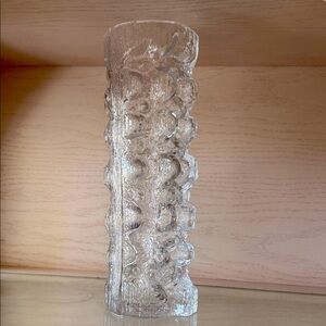 Mid Century Rosenthal Martin Frayer “Glasstruktur” Brutalist Op Art Glass Vase